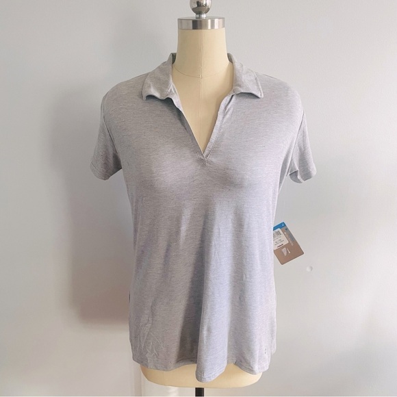 Columbia Women's Shadow Time Polo Shirt- Gray- Size XL- NWT - Picture 1 of 7